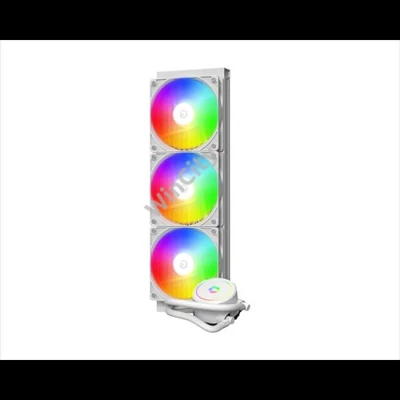 ID-Cooling CPU Water Cooler - FX360 ARGB WHITE (35,2dB; max. 129,39 m3/h; 3x12cm, A-RGB LED, fehér)