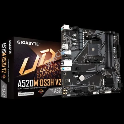 Gigabyte Alaplap - AMD A520M DS3H V2 AM4 (A520M, 4xDDR4 3200MHz, PCI-E, RAID, 4xSATA3, M.2, 6xUSB2.0, 6xUSB3.1)