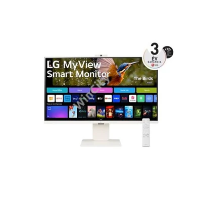 LG Monitor 32" Smart - 32SR85U-W (IPS; 16:9; 3840x2160; 5ms; 400cd; HDMI, USBx3, USB-C, BT, Spkr, webOS, Wifi, Airplay)