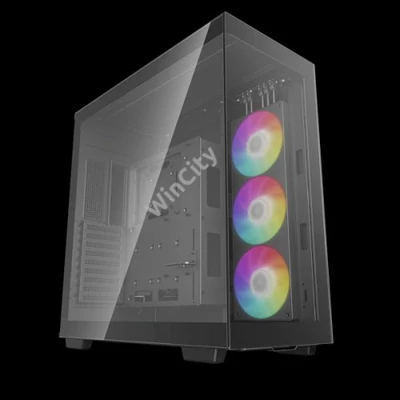 DeepCool Számítógépház - CH780 (fekete, ablakos, 3x140mm A-RGB ventilllátor, E-ATX, 4xUSB3.0)