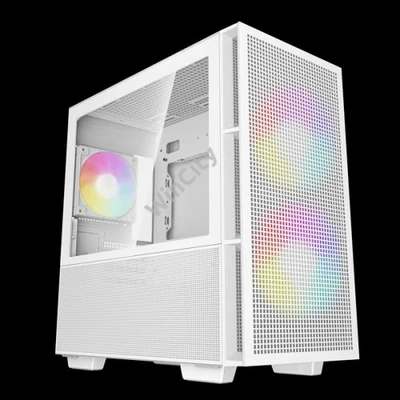 DeepCool Számítógépház - CH360 DIGITAL WH (fekete, 2x14cm +1x12 venti, Mini-ITX / Micro-ATX, 1xUSB3.0, A-RGB, fehér)