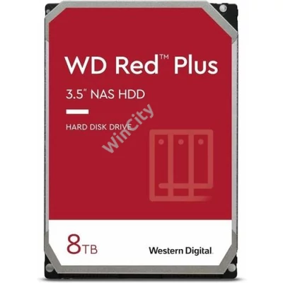 Western Digital Belső HDD 3.5" 8TB - WD80EFPX (5640rpm, 256 MB puffer, SATA3 - Red Plus széria)