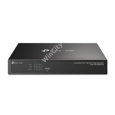 TP-link NVR rögzítő - NVR1008H-8P (8 csatorna, 8 PoE+ port; H265+, 8MP, HDMI, VGA, 2xUSB, 1x Sata(max10TB), audio)