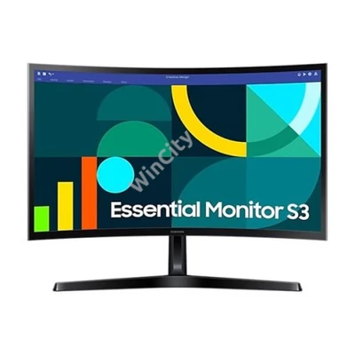 Samsung Monitor 24" - S24D366GAU (VA, 1920x1080, 16:9, FHD, 100HZ, 250cd/m2, 4ms, Pivot, Ívelt)