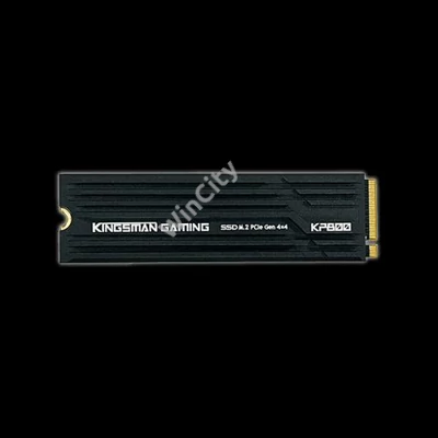 Kingsman SSD 1TB - KP800 (3D TLC DRAM, M.2 PCIe Gen 4x4, NVMe 1.4, r:7500 MB/s, w:6500 MB/s, PS5 Ready) Hűtőbordás