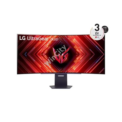 LG Monitor 45" Gamer - 45GS95QE-B (OLED; 21:9; 3440x1440; 240Hz; 0.03ms; 275cd; HDMIx2; DP; USB; G-Sync; HDR, Mag.áll)