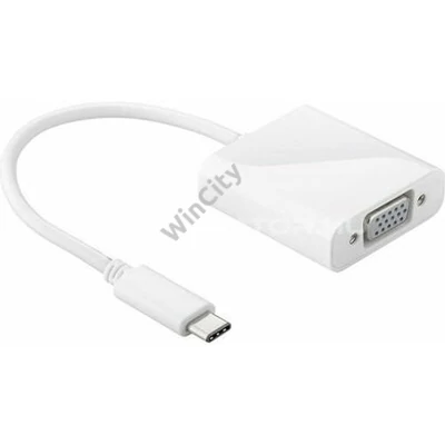 Adapter GOOBAY USB 3.1 Type-C VGA 5cm Fehér 