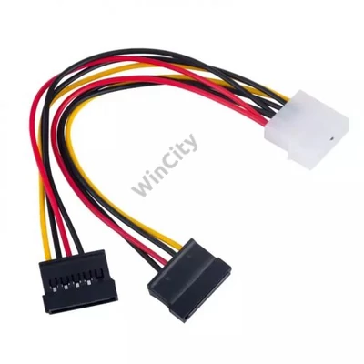 Kábel Akyga AK-CA-16 Adapter Molex / 2x SATA (0,15m)