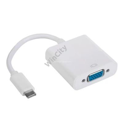 Adapter Akyga AK-AD-55 USB type C / VGA fehér (0,15m)