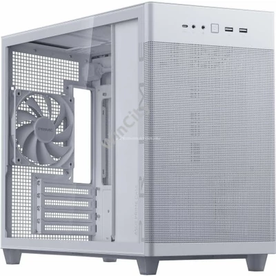 Ház Asus Prime AP201 edzett üveg, fehér, mATX 