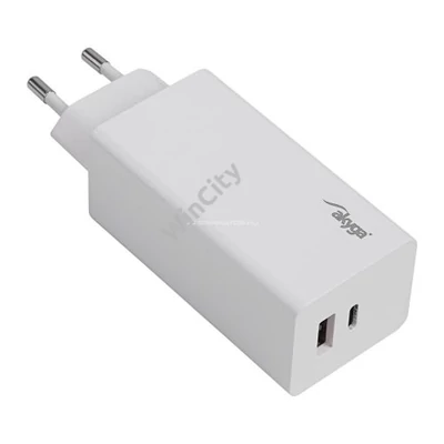 Hálózati töltő Akyga AK-CH-20 USB-A+USB-C 5A/100W Quick Charge 3.0 GaN