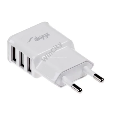 Hálózati töltő Akyga AK-CH-05 USB-A 5V / 3.1A 15W fehér