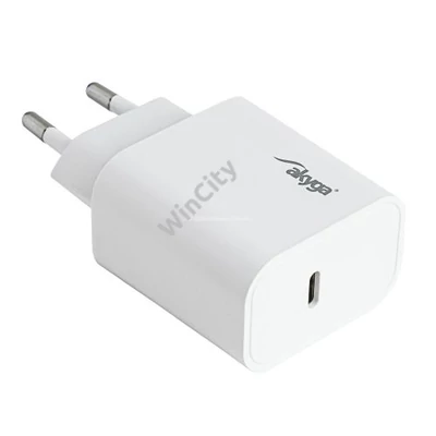 Hálózati töltő Akyga AK-CH-18 USB-C PD 5-12V / max. 3A 20W Quick Charge 3.0