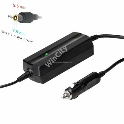 Autós Tápegység Akyga AK-ND-39 20V / 4.5A 90W 7.9 x 5.5 mm + pin