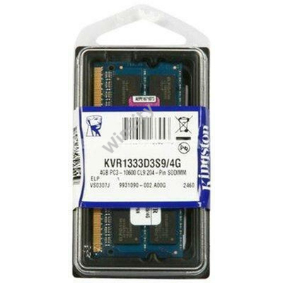 RAM NB Kingston DDR3 1333MHz CL9 4GB KVR1333D3S9/4G