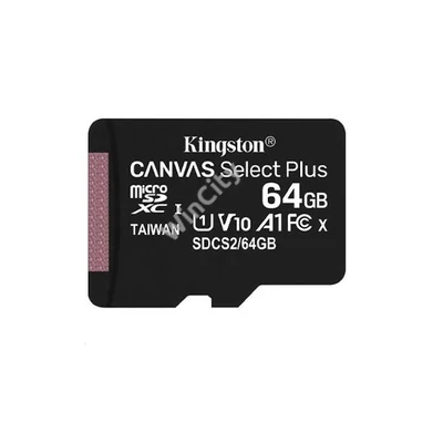 Memóriakártya 64GB Kingston SD micro Canvas Select Plus (SDXC Class 10 A1) 