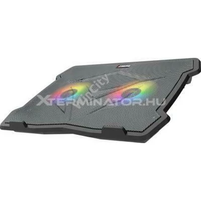 Hűtőpad Meetion CP2020 RGB Notebook Hűtőpad fekete (2db ventillátor)