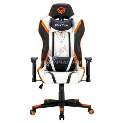 Gamer szék Meetion MT-CHR15 Fehér/Fekete/Narancssárga