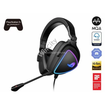 Fejhallgató Asus ROG Delta S Headset Black