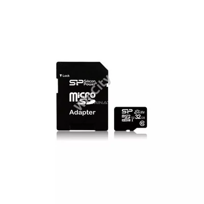 Memóriakártya 32GB Silicon Power microSDHC Elite Class 10 UHS-I U1 + adapter