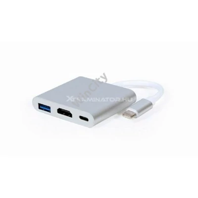 Adapter Gembird A-CM-HDMIF-02-SV USB type-C multi-adapter Silver