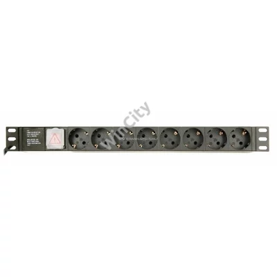 Hálózati elosztó Gembird EG-PDU-014 elosztó kapcsolóval 8DIN 3m Black