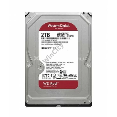 HDD 2TB WD 3,5" SATA3 5400rpm 256MB Red - WD20EFAX REFURBISHED