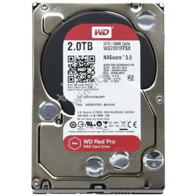 HDD 2TB WD 3,5" SATA3 7200RPM 64MB RED PRO WD2002FFSX REFURBISHED