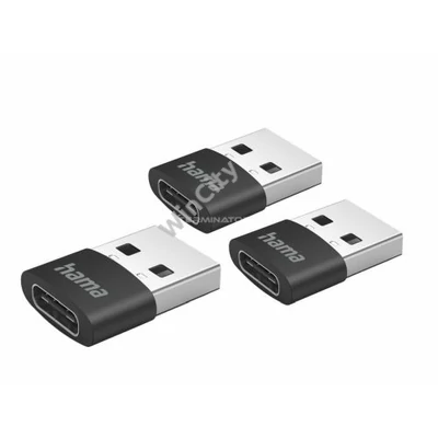 Adapter Hama USB-A dugó - USB-C aljzat 3db 