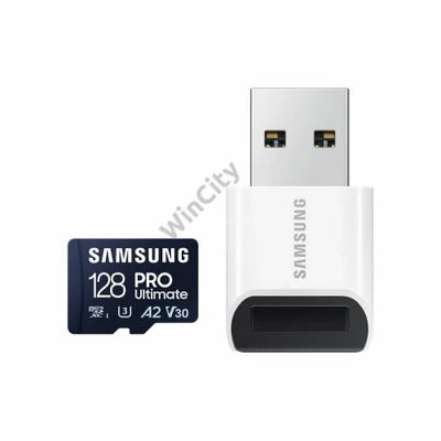 Memóriakártya Samsung 128GB microSDXC Pro Ultimate Class10 U3 A2 V30 + Reader