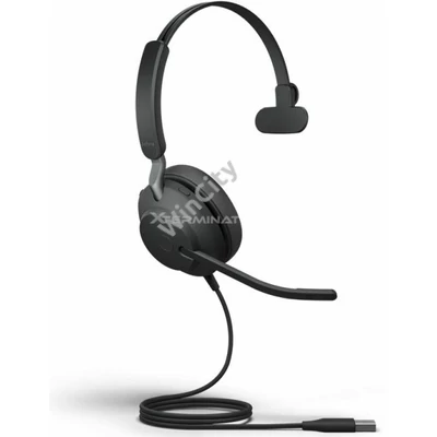 Fejhallgató Jabra Evolve2 40 SE Mono UC USB-A Headset Black 