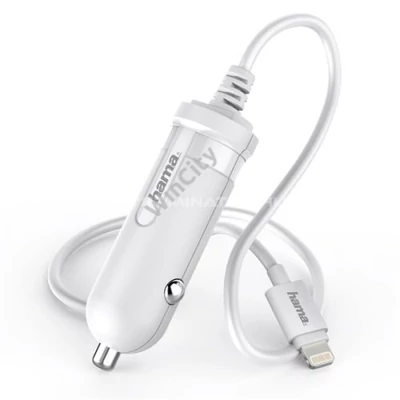 Autós töltő Hama 178303 iPad/iPhone Lightning (MFI) 2,4A fehér 