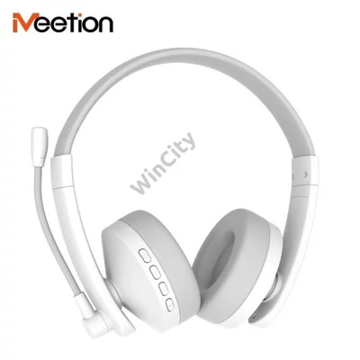 Fejhallgató Meetion BTH003 Bluetooth Call Center mikrofonos (stereo) fehér