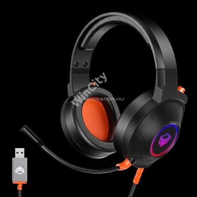 Fejhallgató Meetion HP012 7.1 gamer Black