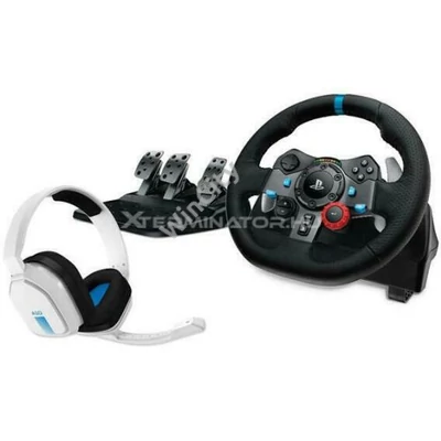 Kormány Logitech G29 Driving Force fekete + Astro A10 gaming headset fehér