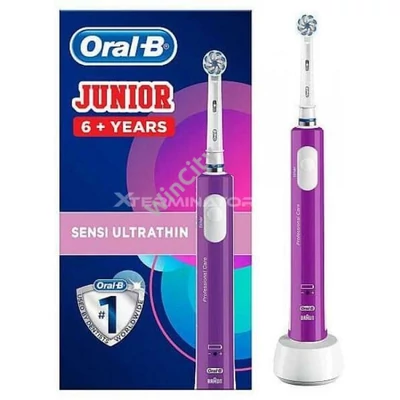 Elektromos fogkefe Oral-B Pro Junior Sensi ultrathin 6+ violet 