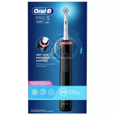 Elektromos fogkefe Oral-B Pro 3 3000 Sensitive black 