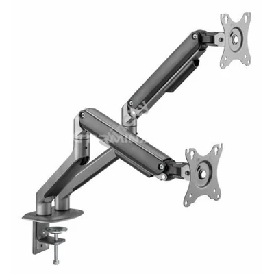 Konzol Gembird Desk mounted adjustable double monitor arm 17"-32" Space Grey