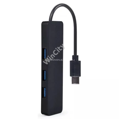 USB Hub GEMBIRD 4-port USB 3.1 (Gen 1) Type-C fekete