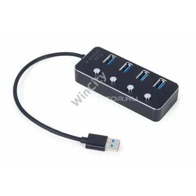 USB Hub Gembird 4-portos USB3.1 HUB Black