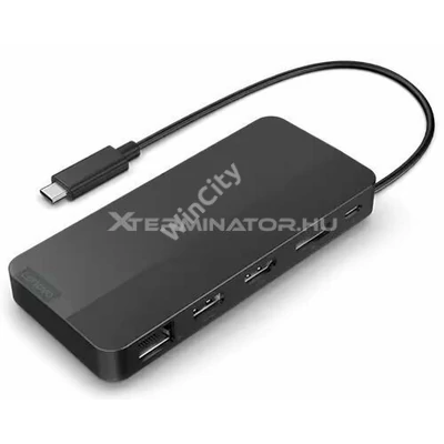 Portbővítő Lenovo USB-C Dual Display Travel Dock Black
