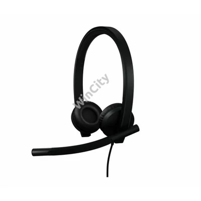 Fejhallgató Logitech H570E Teams USB-C Stereo Headset Black