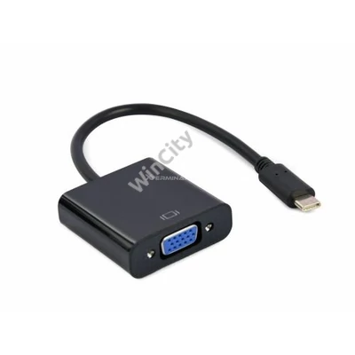 Átalakító Gembird USB Type-C to VGA adapter cable 15cm Black