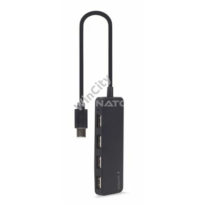 USB Hub Gembird 4-portos USB2.0 Type-C HUB Black