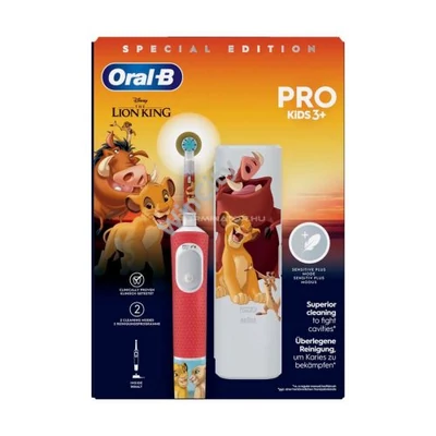 Elektromos fogkefe Oral-B Toothbrush Pro Kids Lion King Red