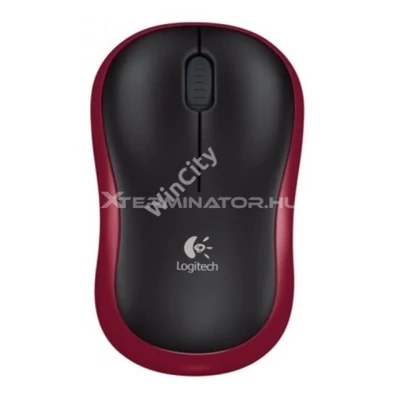 Egér Logitech M185 vezeték nélküli piros notebook