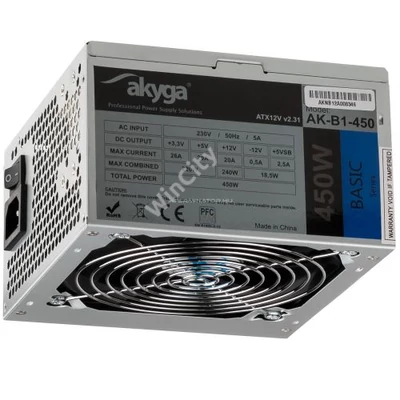 Tápegység 450W Akyga AK-B1-450 ATX 