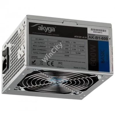 Tápegység 600W Akyga AK-B1-600 Basic