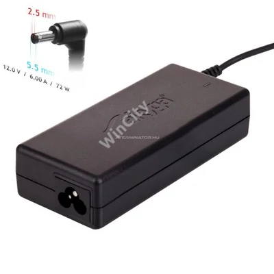 Notebook töltő Akyga AK-ND-28 12V / 6.0A 72W 5.5 x 2.5 mm Mini PC, LED