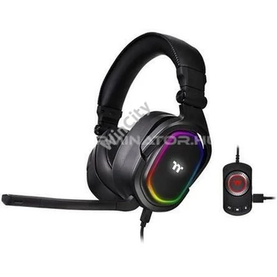 Fejhallgató Thermaltake Argent H5 RGB gaming headset fekete